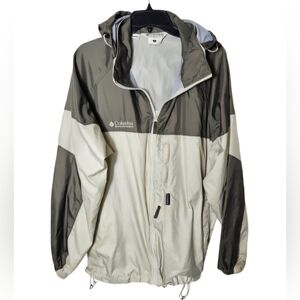 Columbia Greige and Gray Long Sleeve Windbreaker Jacket Men's Size Large